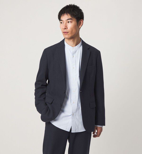 UNITED ARROWS green label relaxing「ウォッシャブル ホームスパン ナロー ジャケット -ストレッチ-」|テーラードジャケット|NAVY