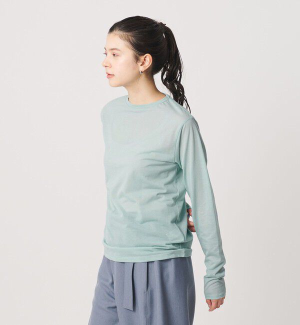BEAUTY&YOUTH UNITED ARROWS「コットンナイロン天竺 シアー クルーネック Tシャツ」|Tシャツ・カットソー|