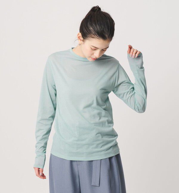 BEAUTY&YOUTH UNITED ARROWS「コットンナイロン天竺 シアー クルーネック Tシャツ」|Tシャツ・カットソー|