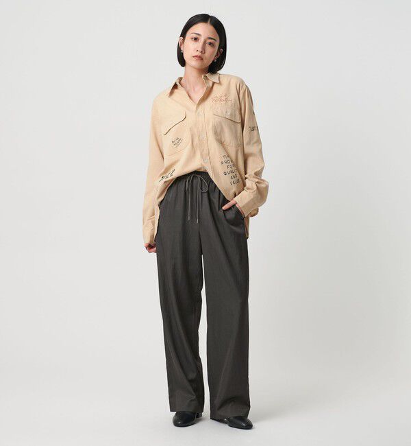 BEAUTY&YOUTH UNITED ARROWS「コットンレーヨンサテン ドローストワイドパンツ」|その他|