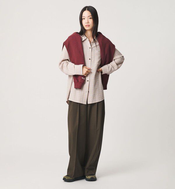 BEAUTY&YOUTH UNITED ARROWS「レーヨンブレンド チェック オーバーサイズシャツ」|シャツ・ブラウス|