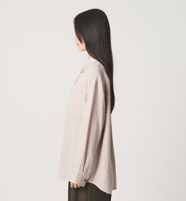BEAUTY&YOUTH UNITED ARROWS「レーヨンブレンド チェック オーバーサイズシャツ」|シャツ・ブラウス|