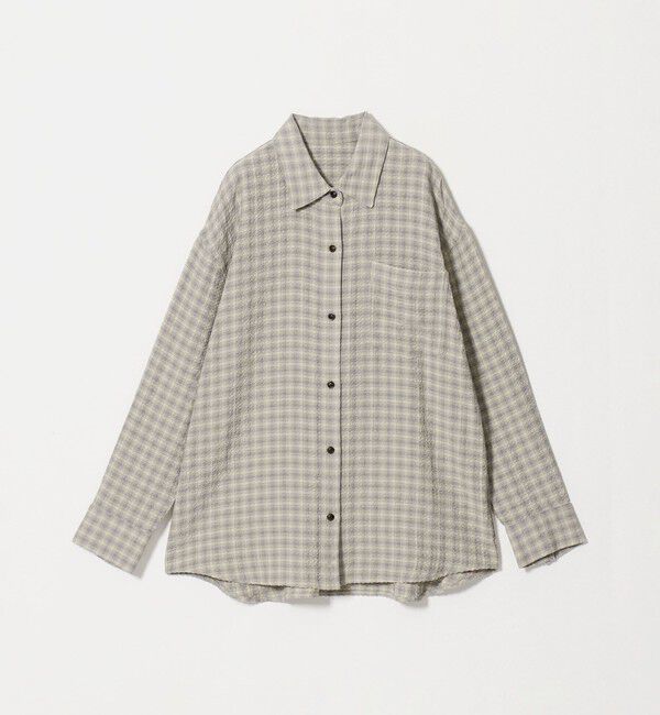 BEAUTY&YOUTH UNITED ARROWS「レーヨンブレンド チェック オーバーサイズシャツ」|シャツ・ブラウス|