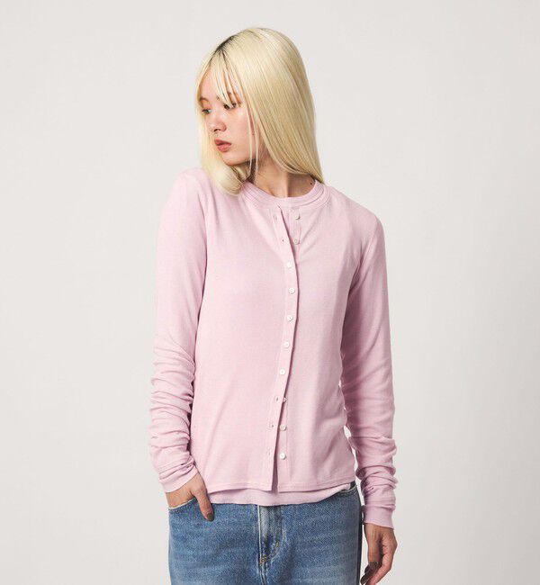 BEAUTY&YOUTH UNITED ARROWS「毛セルロースブレンド クルーネック カーディガン」|カーディガン|LT.PINK