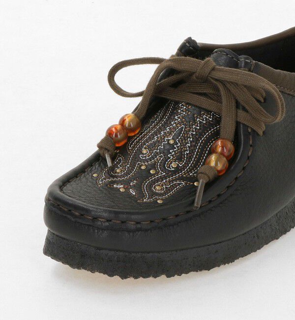 BEAUTY&YOUTH UNITED ARROWS「＜Clarks Originals＞レザー エンブロイダリー ワラビーブーツ」|ロングブーツ|