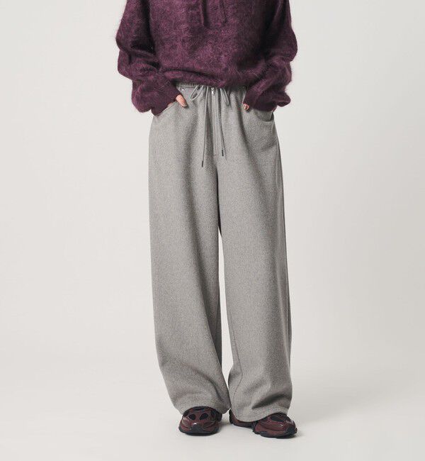 BEAUTY&YOUTH UNITED ARROWS「カシミヤブレンド フラノ イージーパンツ」|チノ|LT.GRAY