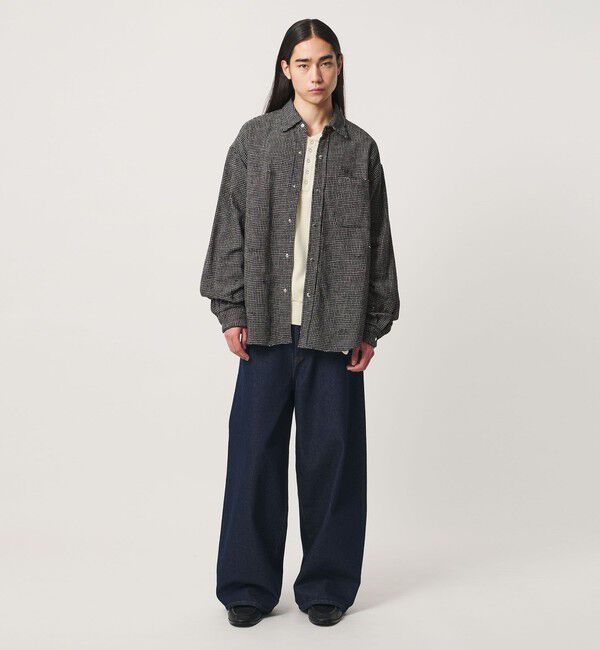 MONKEY TIME「ダメージ ネル チェック シャツ」|シャツ・ブラウス|