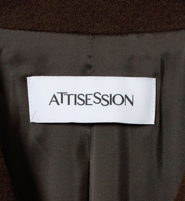 ATTISESSION「＜ATTISESSION＞ビーバー ダブルブレスト ロングコート」|その他|