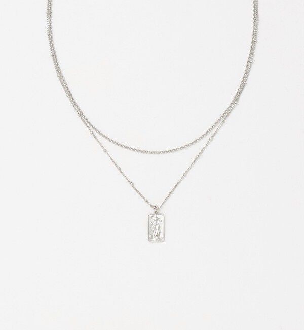 BEAUTY&YOUTH UNITED ARROWS「プレートモチーフ 3WAY チェーン ネックレス」|ネックレス|SILVER