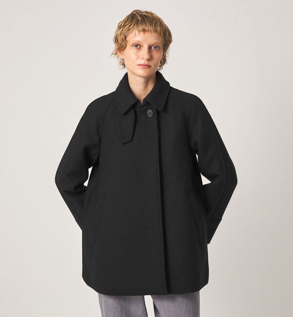 STEVEN ALAN「＜Steven Alan＞ウール カシミヤ テント ショートコート」|ステンカラーコート|BLACK