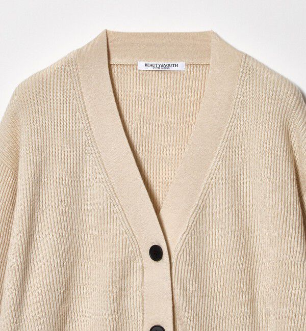 BEAUTY&YOUTH UNITED ARROWS「ウールブレンド 畦 Vネックカーディガン ウォッシャブル」|カーディガン|