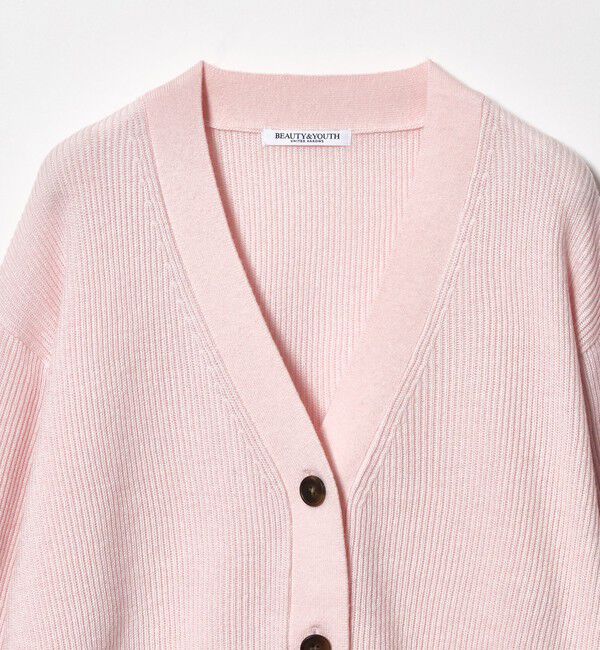 BEAUTY&YOUTH UNITED ARROWS「ウールブレンド 畦 Vネックカーディガン ウォッシャブル」|カーディガン|