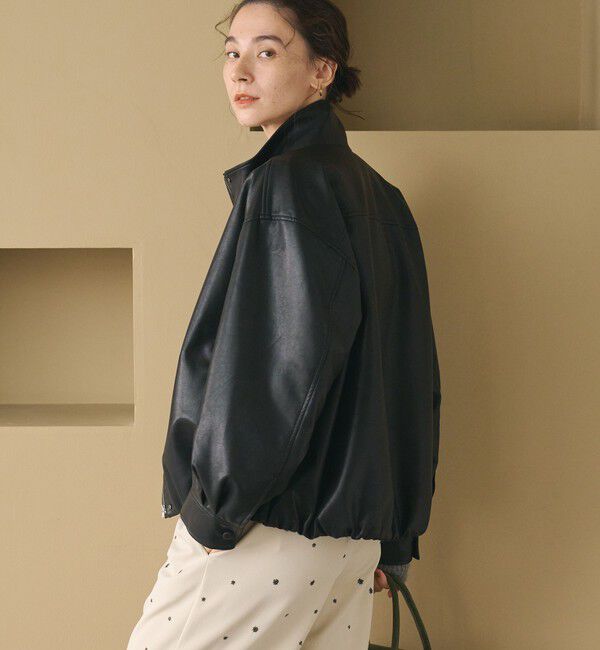 BEAUTY&YOUTH UNITED ARROWS「レザーライク スタンドカラー ブルゾン」|その他|