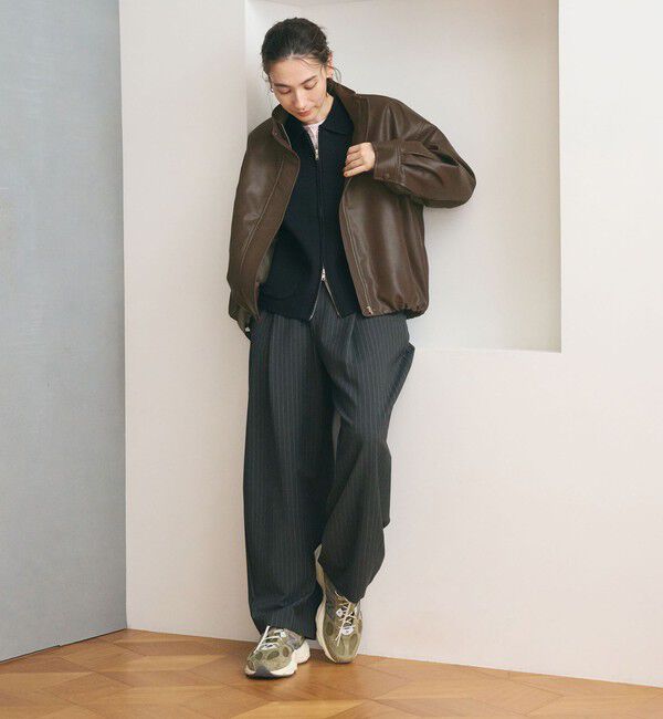 BEAUTY&YOUTH UNITED ARROWS「レザーライク スタンドカラー ブルゾン」|その他|