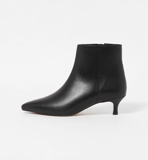 BEAUTY&YOUTH UNITED ARROWS「＜Arrum＞レザー ポインテッド ショートブーツ」|ロングブーツ|BLACK