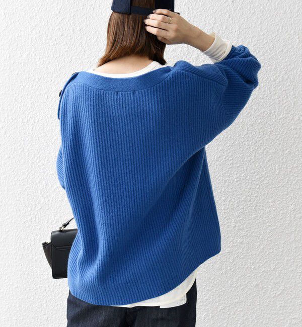 SHIPS any「SHIPS any: AQUA カシミヤ ミックス ボートネック ニット プルオーバー」|ニット・セーター|