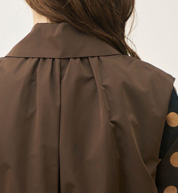 TOMORROWLAND collection「ポリエステルシルクタフタ ステンカラーコクーンジレ」|ベスト・ジレ|