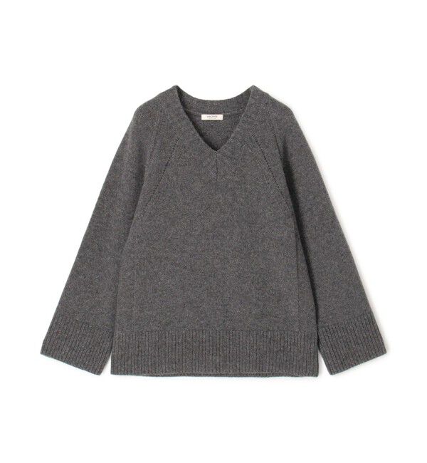 MACPHEE「【WEB先行予約】ラムカシミヤ Vネックプルオーバー」|ニット・セーター|17 チャコールグレー