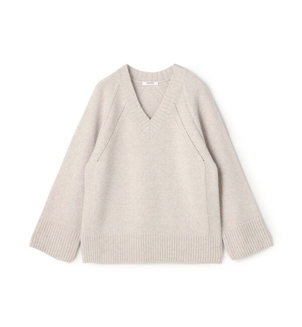 MACPHEE「【WEB先行予約】ラムカシミヤ Vネックプルオーバー」|ニット・セーター|42 ライトベージュ系