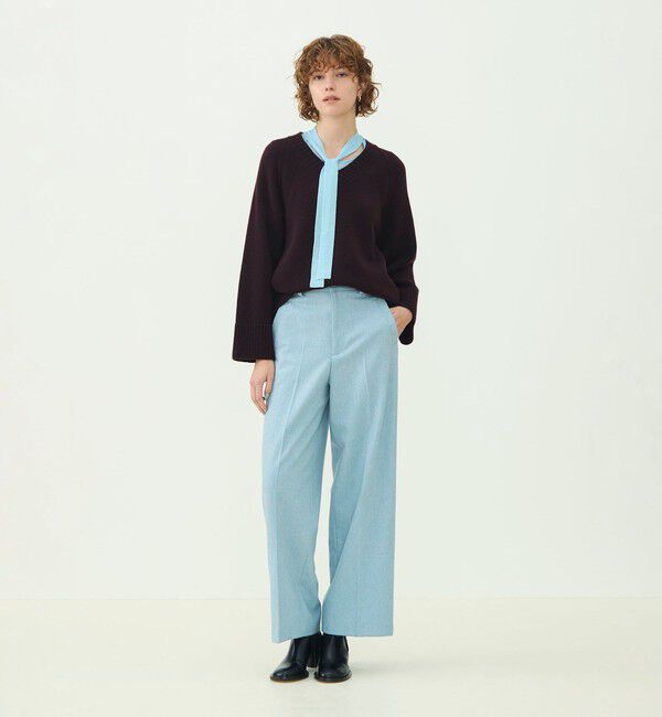 MACPHEE「【WEB先行予約】ラムカシミヤ Vネックプルオーバー」|ニット・セーター|