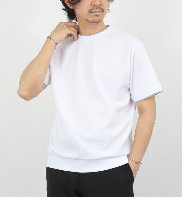 NOLLEY'S goodman「超長綿ハイゲージポンチ フェイクレイヤードTシャツ 26SS」|Tシャツ・カットソー|ホワイト