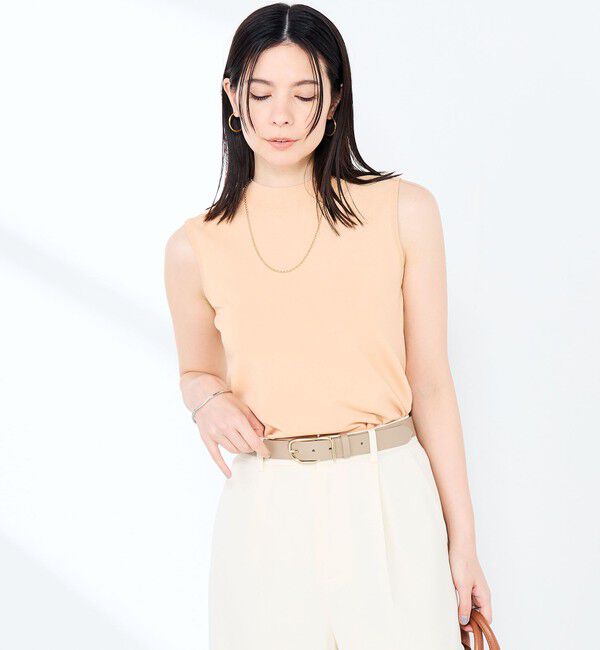 NOLLEY'S sophi「《手洗い可能》マルチファンクションハイネックノースリーブプルオーバー」|ニット・セーター|