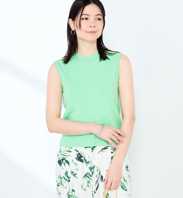 NOLLEY'S sophi「《手洗い可能》マルチファンクションハイネックノースリーブプルオーバー」|ニット・セーター|