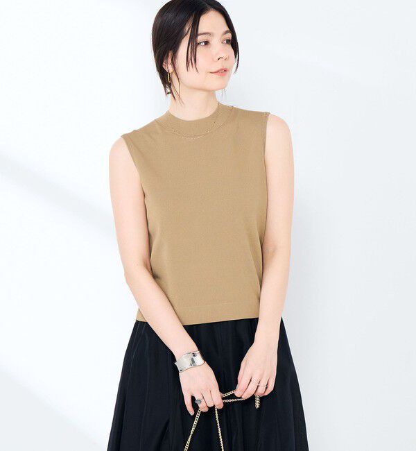 NOLLEY'S sophi「《手洗い可能》マルチファンクションハイネックノースリーブプルオーバー」|ニット・セーター|