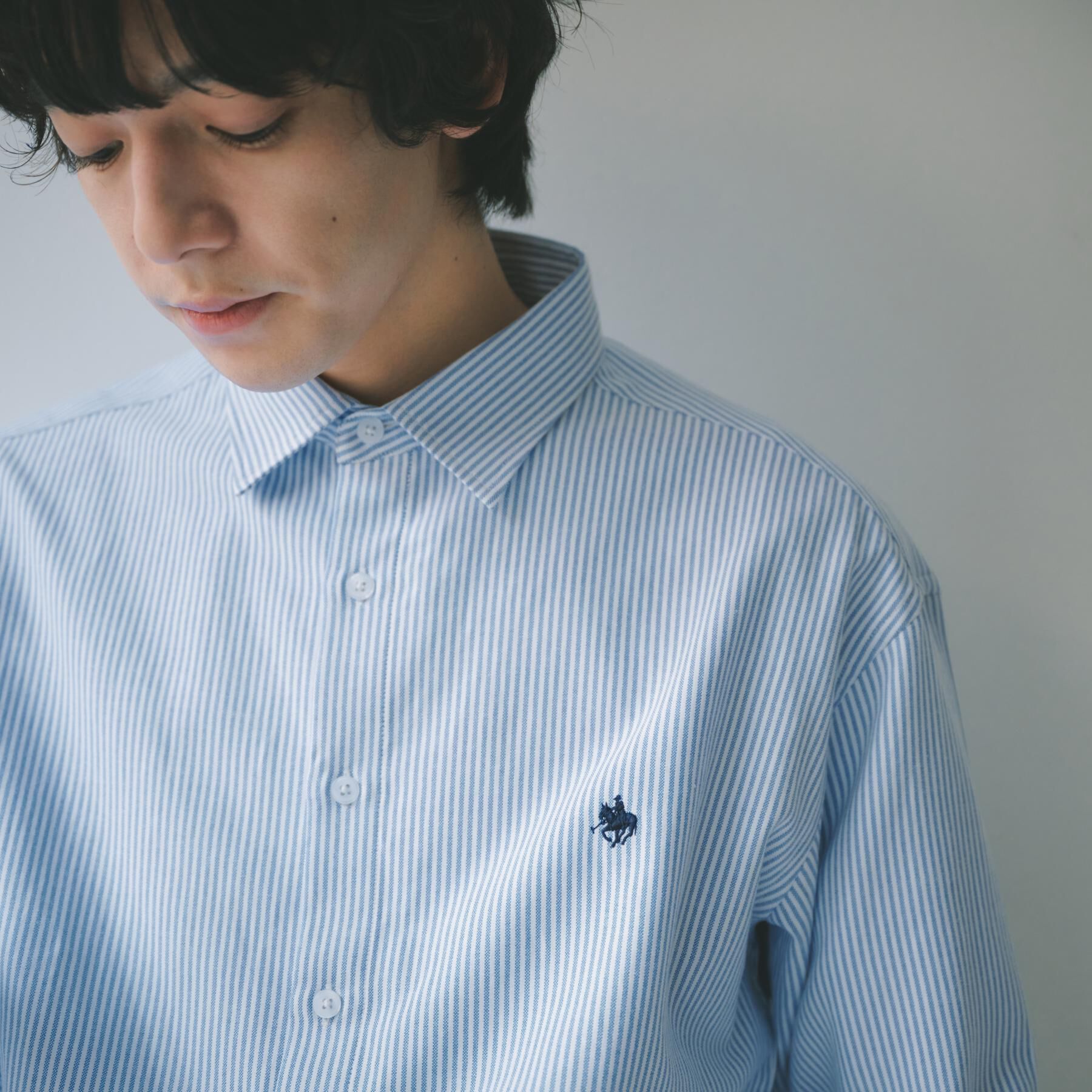 THE SHOP TK「【POLO BCS 別注】 アソート長袖シャツ ストライプ／グレー／デニム」|シャツ・ブラウス|
