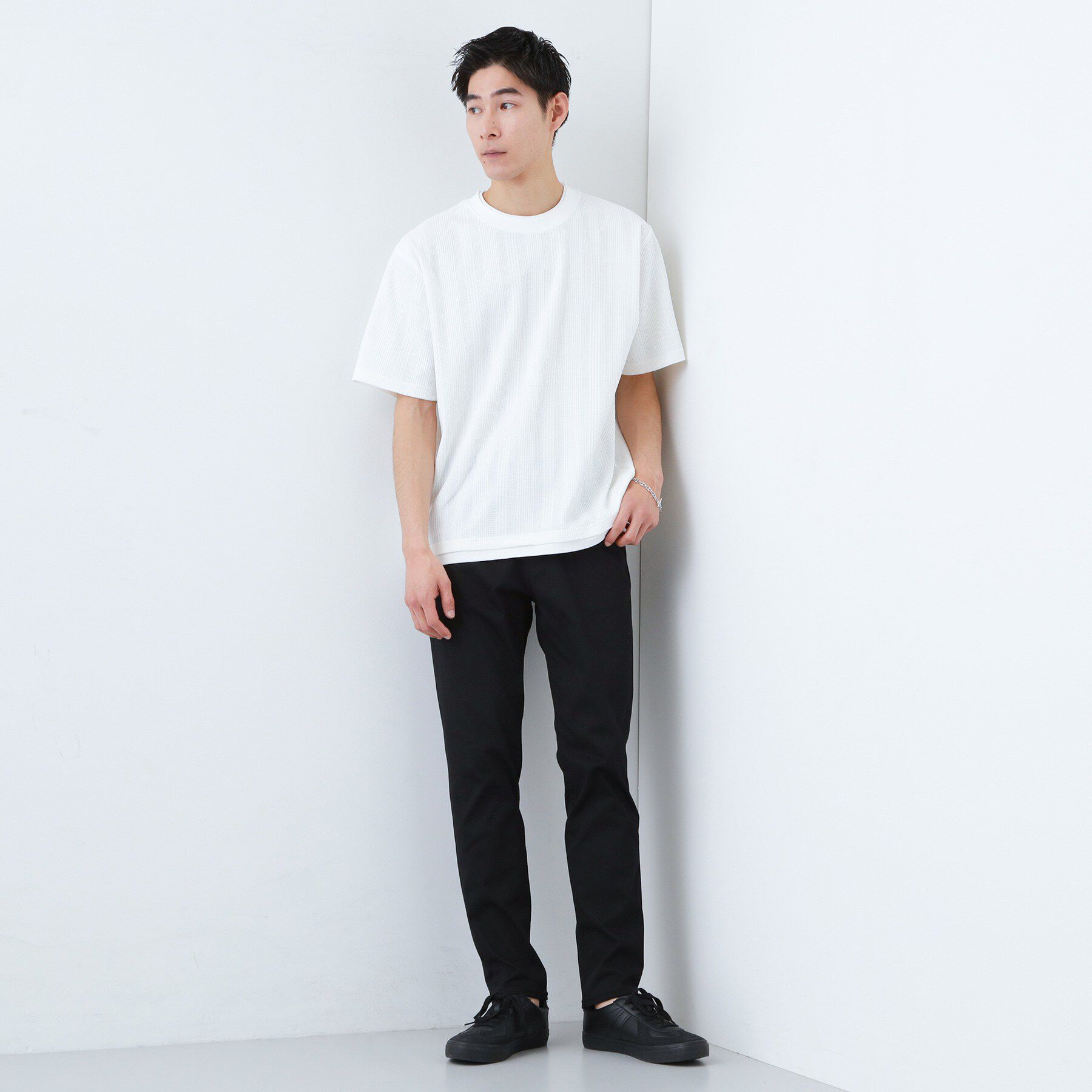 THE SHOP TK「【ラクして決まる！】レイヤード風半袖Tシャツ　洗濯機OK」|Tシャツ・カットソー|
