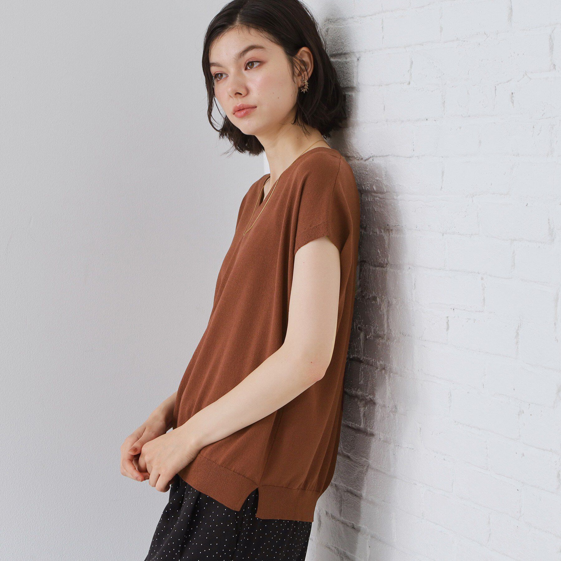 THE SHOP TK「【さらっとタッチ】Vネックニット」|ニット・セーター|