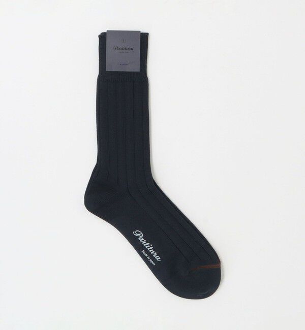 UNITED ARROWS「＜Partitura＞ リブ ソックス」|ソックス|NAVY