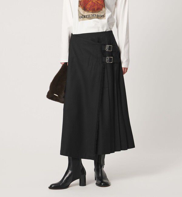 UNITED ARROWS「【別注】＜O'NEIL of DUBLIN＞プリーツ ロングスカート」|スカート|BLACK