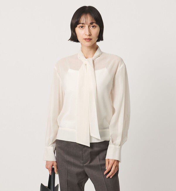 UNITED ARROWS「マナード ボウタイ ブラウス」|シャツ・ブラウス|