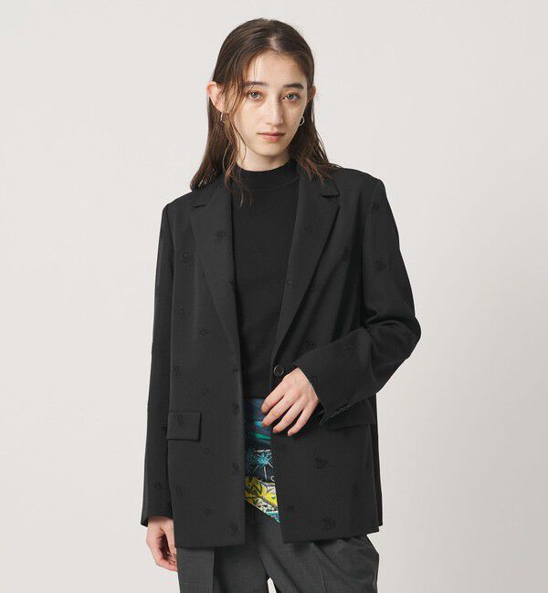 UNITED ARROWS「フラワー ジャガード バックフレア ジャケット」|テーラードジャケット|