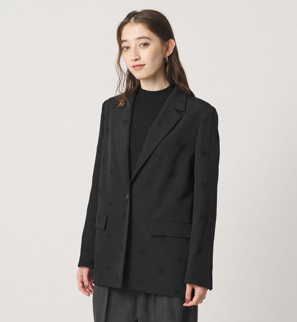 UNITED ARROWS「フラワー ジャガード バックフレア ジャケット」|テーラードジャケット|