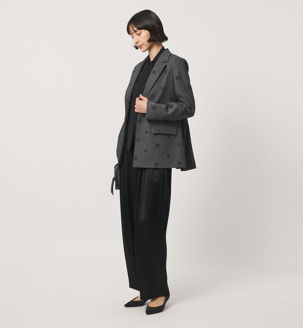 UNITED ARROWS「フラワー ジャガード バックフレア ジャケット」|テーラードジャケット|