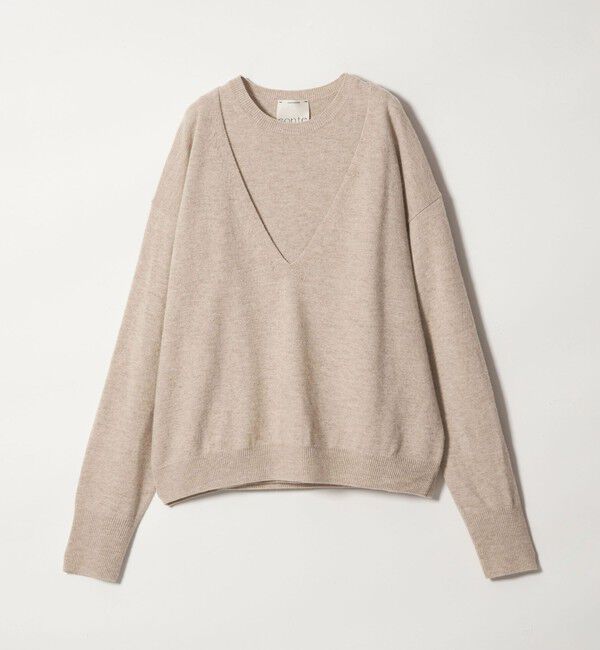 conte「＜conte＞ウールカシミヤ レイヤード ニットプルオーバー」|ニット・セーター|BEIGE