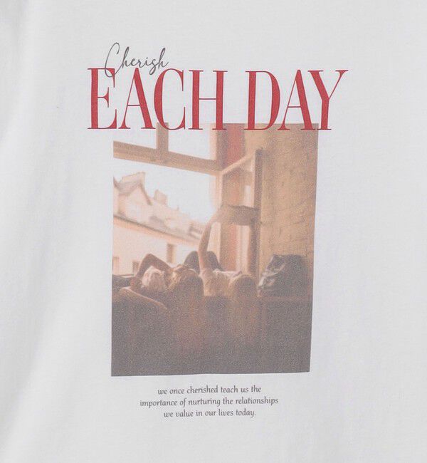 UNITED ARROWS green label relaxing「【WEB限定】＜at ease＞フォトプリント ロングスリーブ Tシャツ」|Tシャツ・カットソー|
