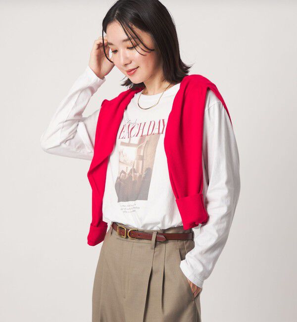 UNITED ARROWS green label relaxing「【WEB限定】＜at ease＞フォトプリント ロングスリーブ Tシャツ」|Tシャツ・カットソー|