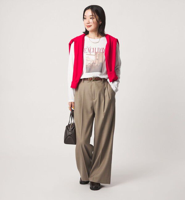 UNITED ARROWS green label relaxing「【WEB限定】＜at ease＞フォトプリント ロングスリーブ Tシャツ」|Tシャツ・カットソー|