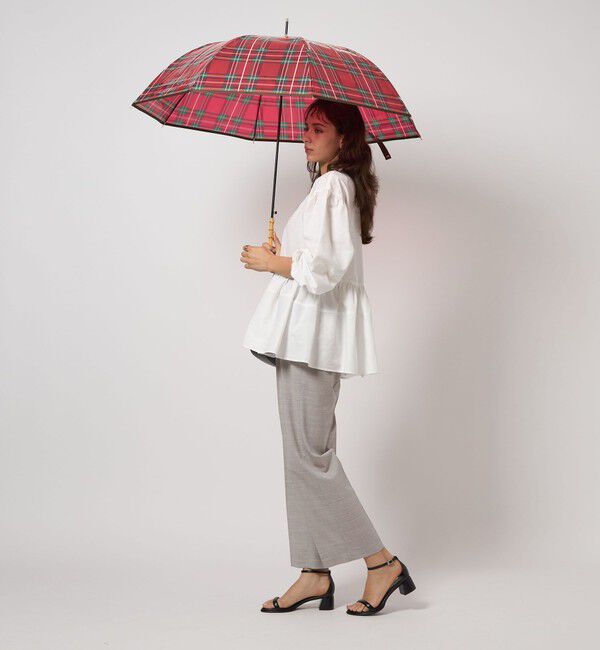 UNITED ARROWS green label relaxing「チェック ビニール アンブレラ / 雨傘 / レイン」|傘|