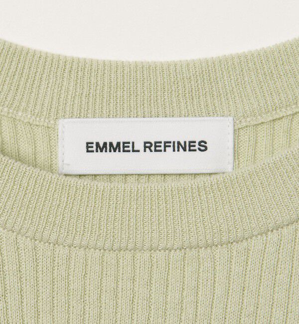 EMMEL REFINES「＜EMMEL REFINES＞EM HW フリル リブ ニットプルオーバー」|ニット・セーター|