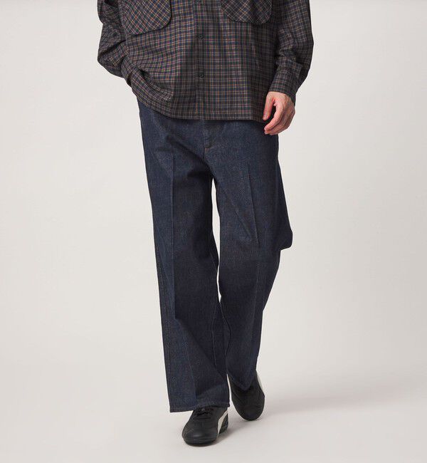 UNITED ARROWS green label relaxing「ワイド ストレート デニム スラックス パンツ W5」|デニム|