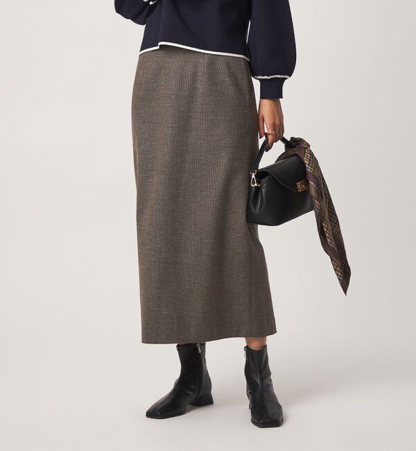 UNITED ARROWS green label relaxing「［size SHORT/TALLあり］ヘアライン タイトスカート ストレッチ」|タイト|