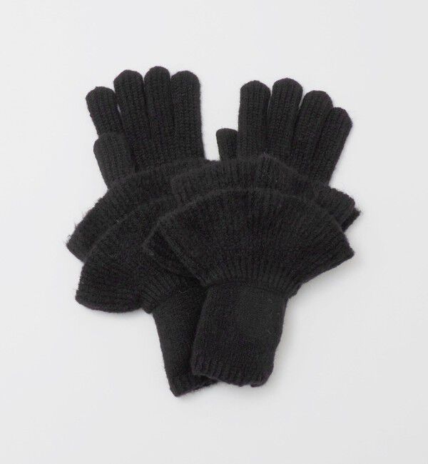 EMMEL REFINES「＜CONTROL FREAK＞ 3WAY フリルニット グローブ＜ Select by EMMEL REFINES ＞	」|手袋|BLACK