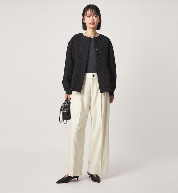 UNITED ARROWS green label relaxing「［size SHORT/TALLあり］Daily Chic サキソニー ワイド パンツ」|スラックス|