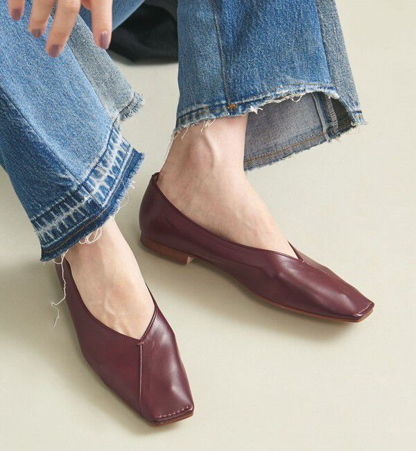 BEAUTY&YOUTH UNITED ARROWS「Vカットステッチ フラットシューズ」|バレエシューズ|