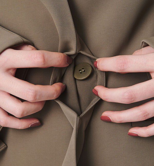BEAUTY&YOUTH UNITED ARROWS「【WEB限定 Wardrobe DAILY MINIMAL】ダブルクロス カラーレスジャケット ウォッシャブル」|ノーカラージャケット|