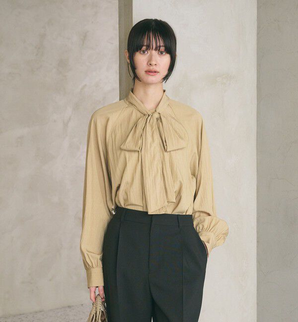 BEAUTY&YOUTH UNITED ARROWS「【WEB限定 Wardrobe DAILY MINIMAL】リボンタイブラウス -2WAY/ウォッシャブル-」|シャツ・ブラウス|